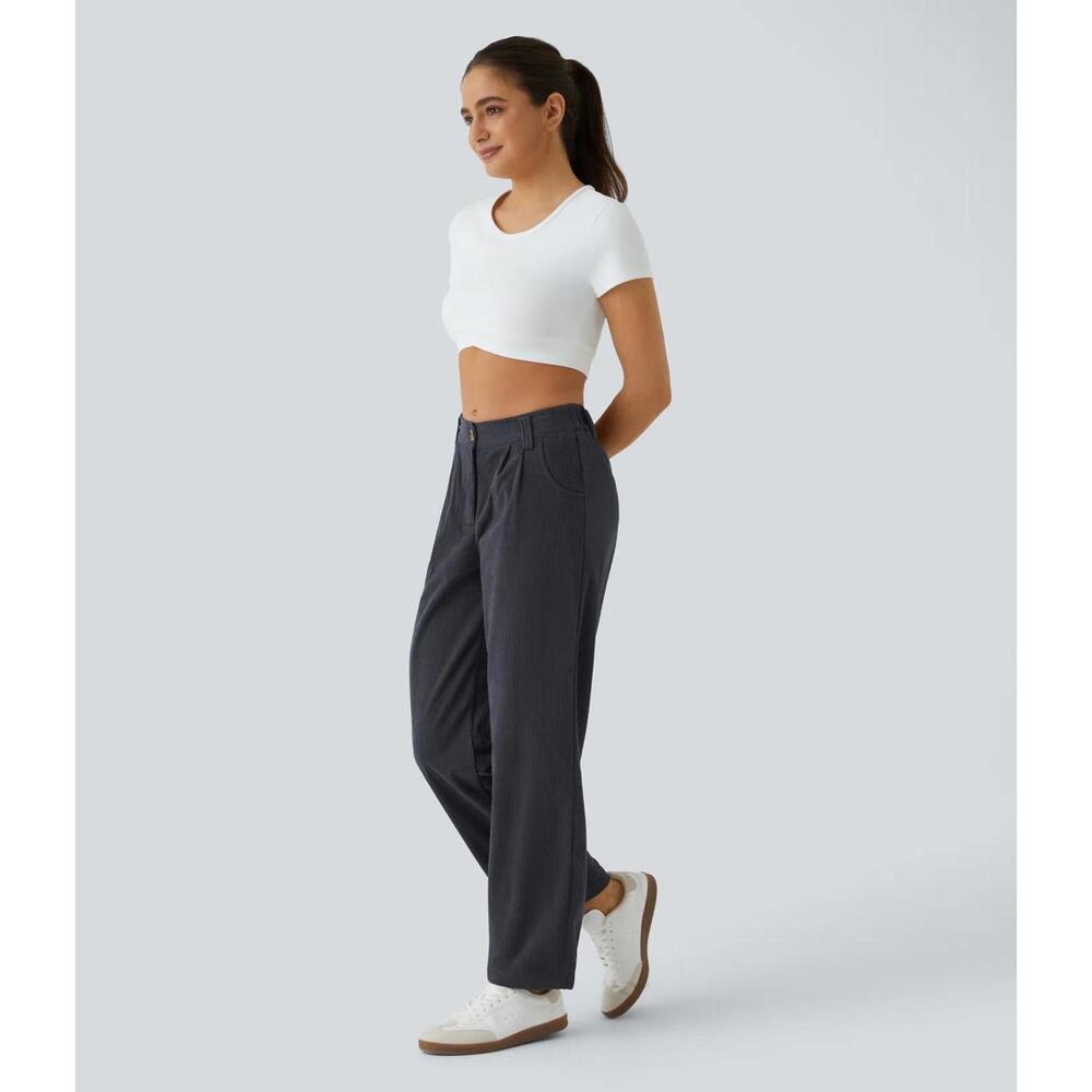 NWT Halara Mid Rise Corduroy Casual Pants Size Small - Picture 10 of 11